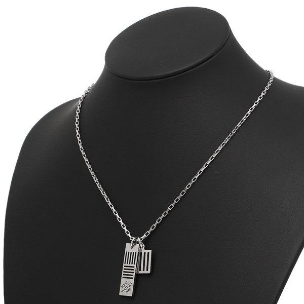 【国内発送/直営店】ネックレス ルイヴィトン アクセサリー LV M62490 コリエ ダミエカラーズ メンズ ペンダント シルバー
