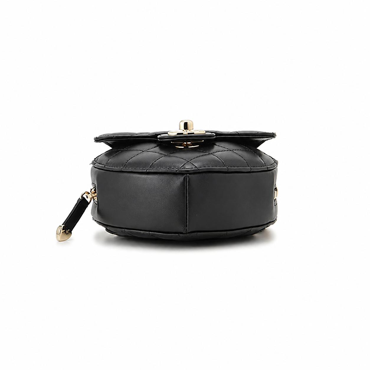 CHANEL シャネル マトラッセ ハート チェーン クラッチ バッグ ブラック 黒