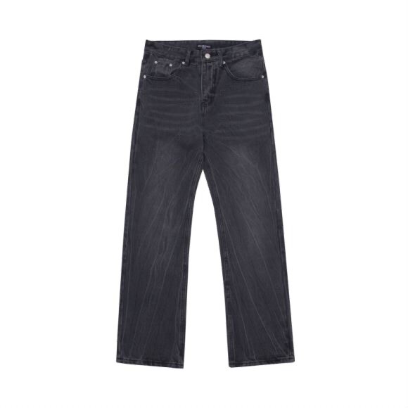 Balenciaga 水洗いフィットストレートカジュアルジーンズ水洗いブラック28.30.32.34.36