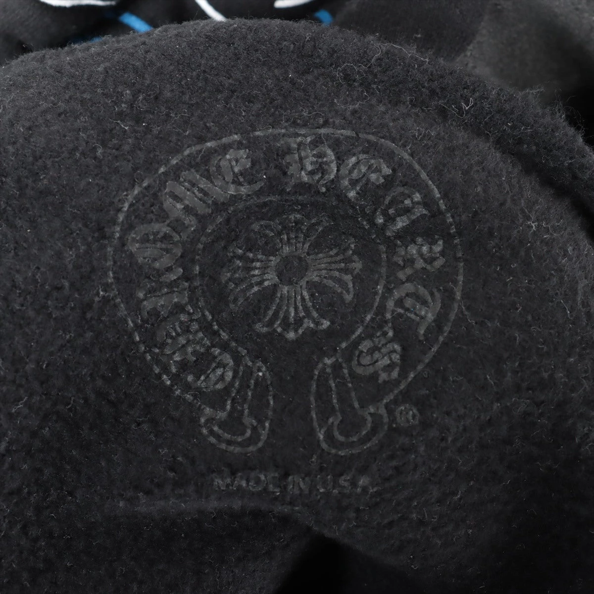 クロムハーツ パーカー コットン  ブラック ステンシルプリント オンライン限定