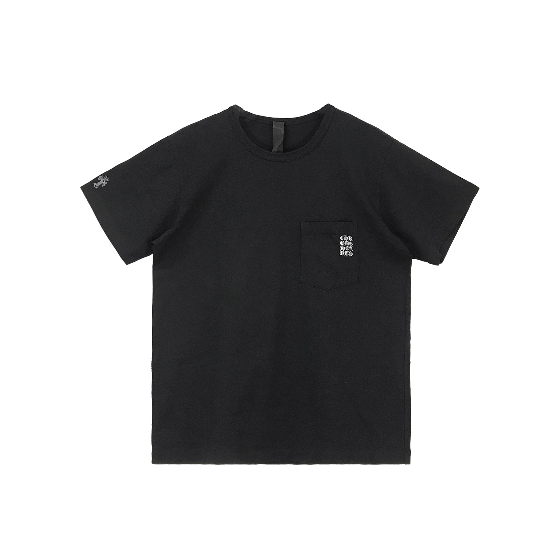 CHROME HEARTS クロムハーツ ネックロゴ入りホワイト半袖Tシャツ