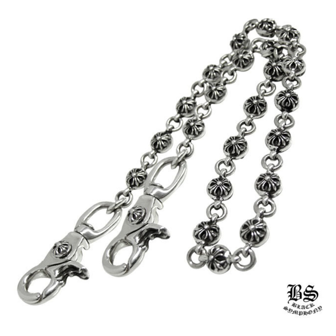 【CHROME HEARTS/クロムハーツ】クロスボール ウォレットチェーン #2 2クリップ ロング