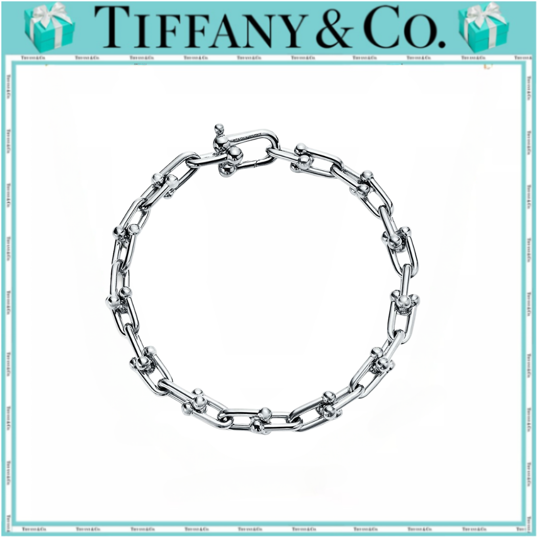 ティファニ（Tiffany） ハードウェア スモール リンク ブレスレット スターリングシルバー  男女兼用