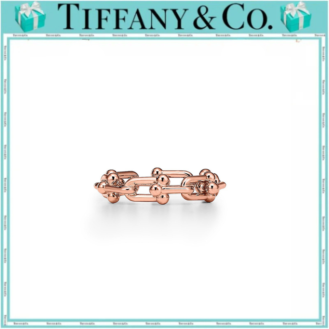 ティファニー ハードウェア マイクロ リンク リング ローズゴールド