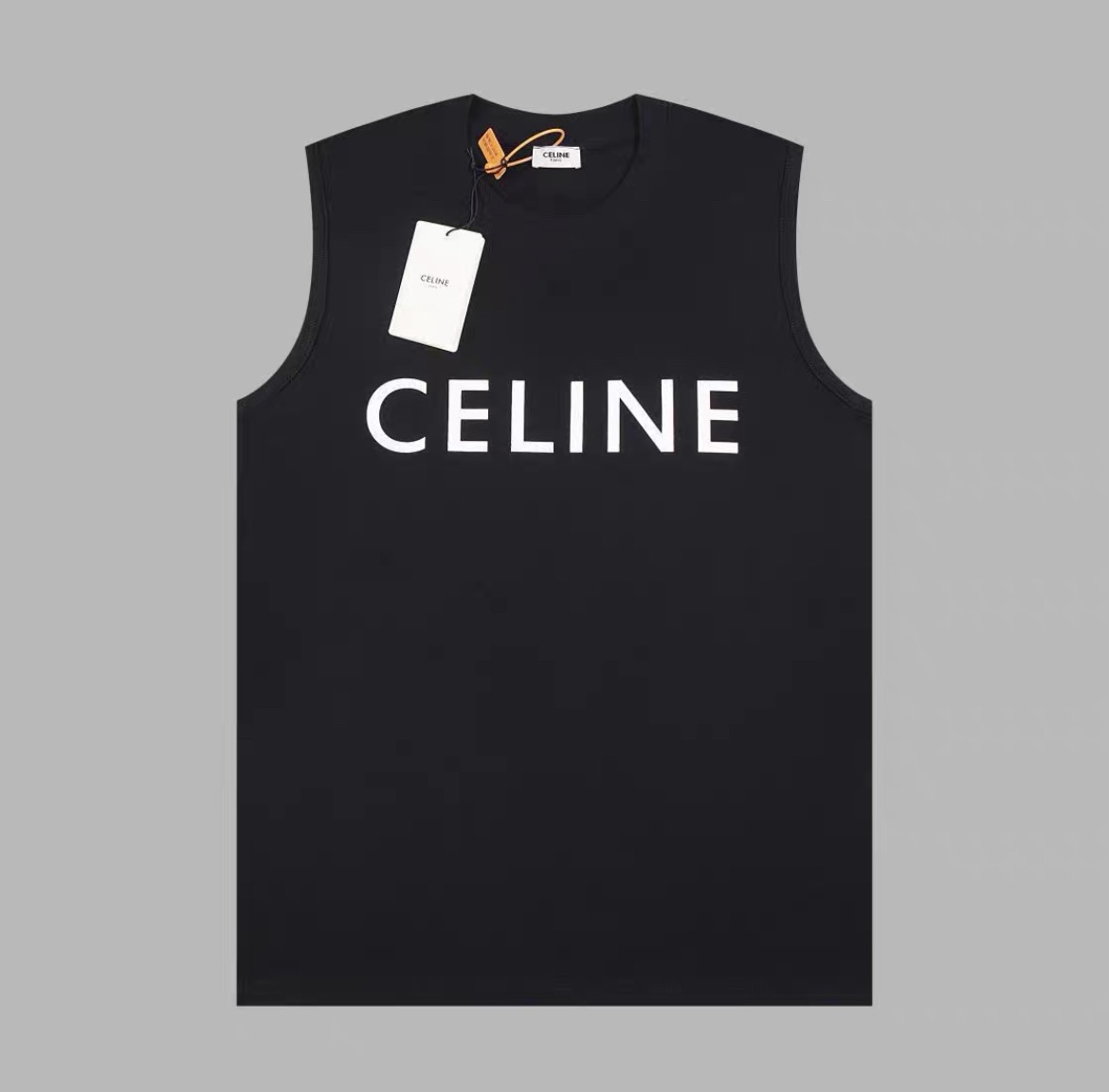 cline ノースリーブシャツ  黒 &白＆グレー綿100%  cl0001