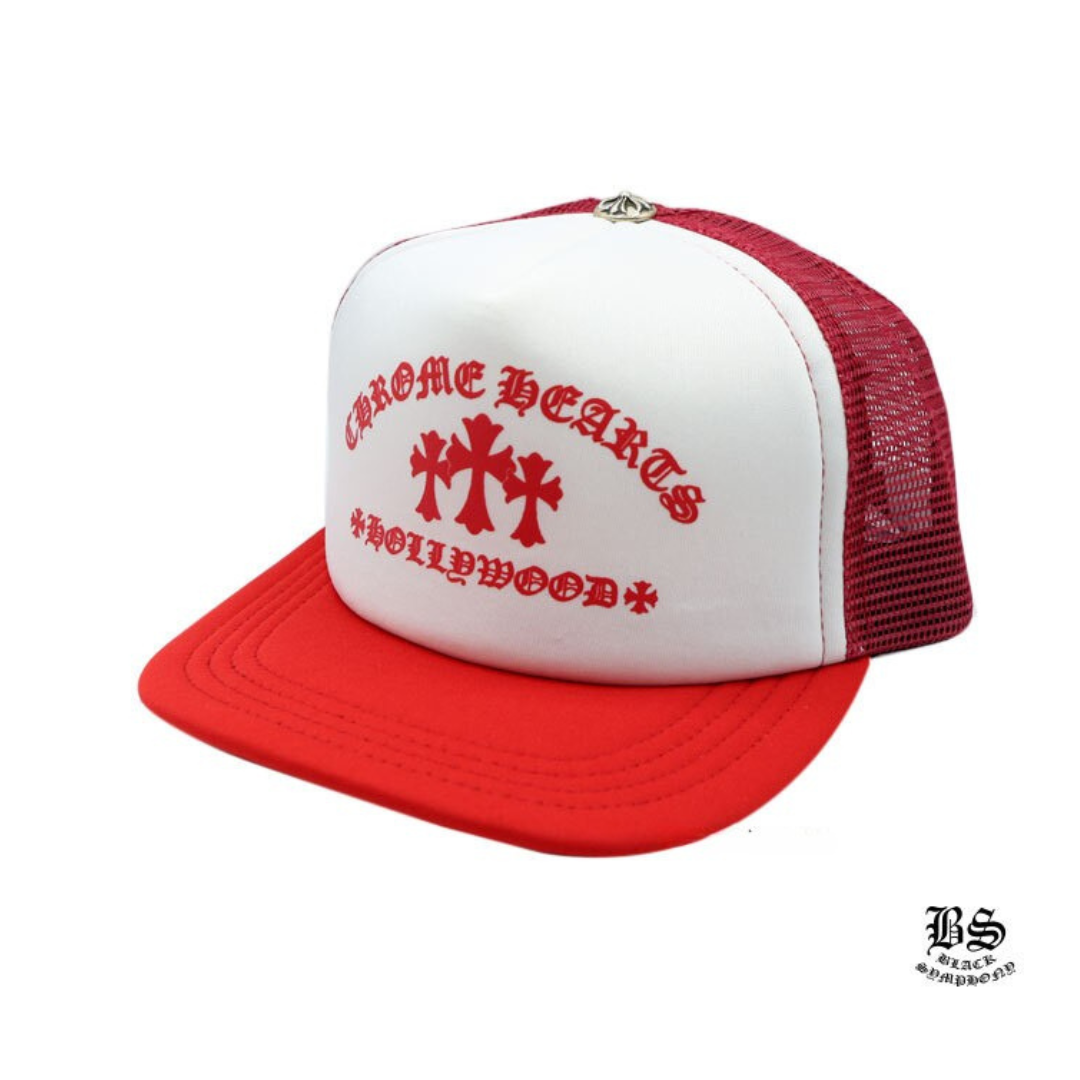 Chrome Hearts　クロムハーツ トラッカーキャップ キング タコ レッド