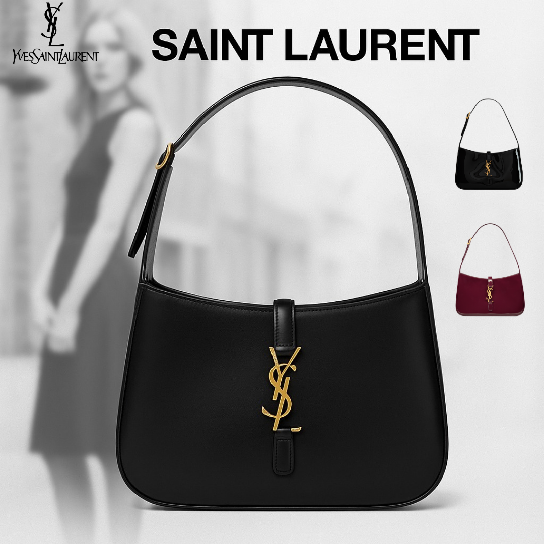 Saint Laurent le LE 5 À 7ホーボーバッグ（パテントレザー）