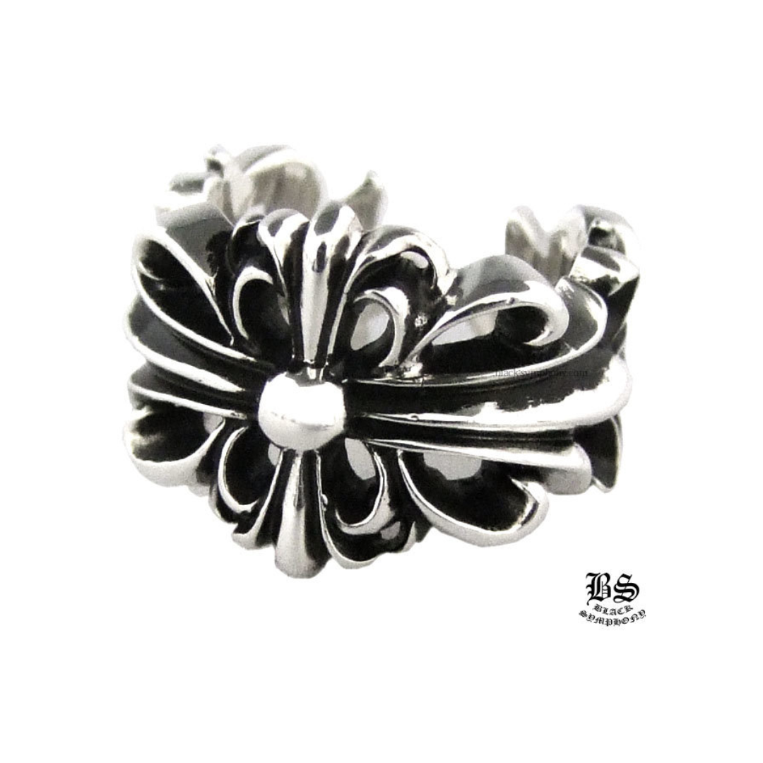 CHROME HEARTS クロムハーツ ダブルフローラルクロスリング