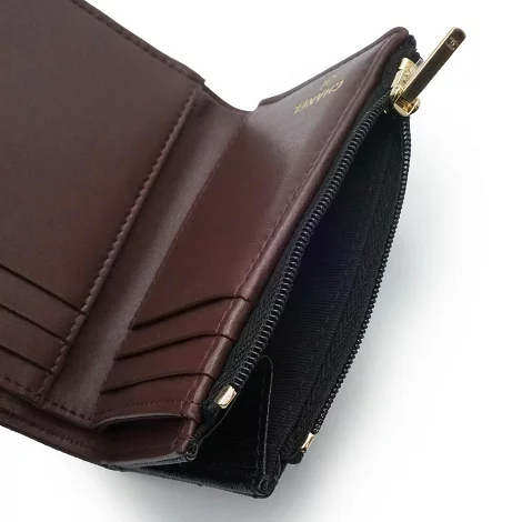 CHANEL シャネル AP4383 マトラッセ スモール ウォレット キャビアスキン ブラック 三つ折り財布 レザー シャンパンゴールド金具 箱付