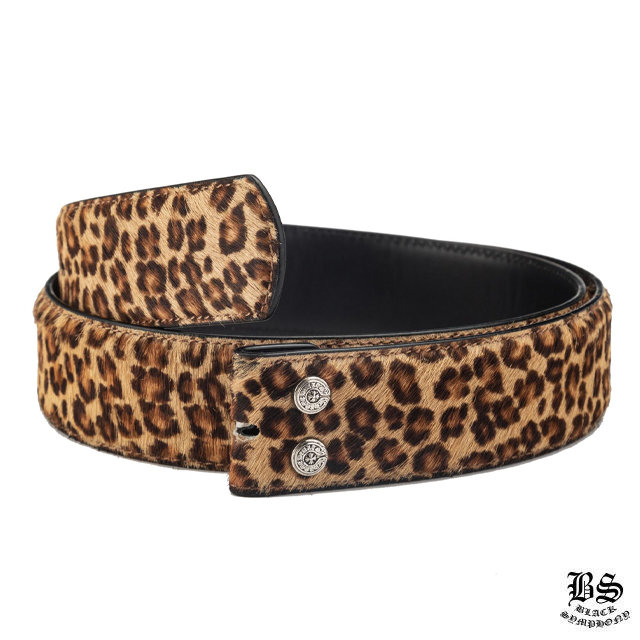 クロムハーツ プレーン レザー 1.5 ベルト ホースシュー リベット（バックルなし）