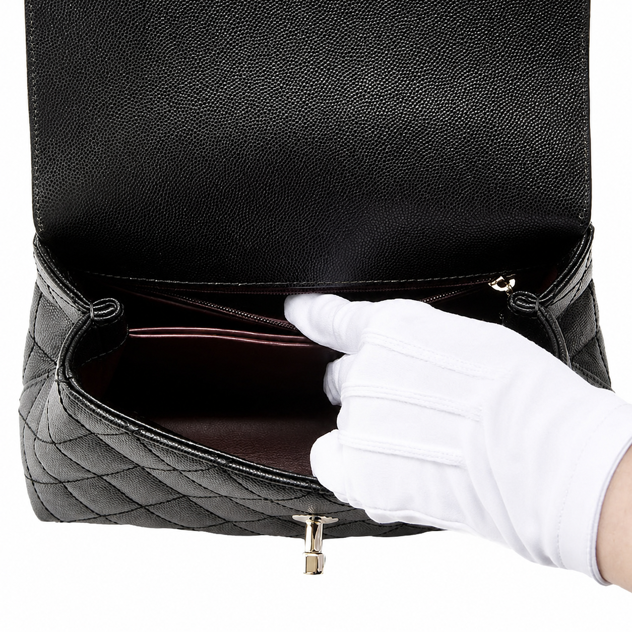 CHANEL シャネル マトラッセ ココハンドル 24 トップハンドル フラップ バッグ ブラック 黒