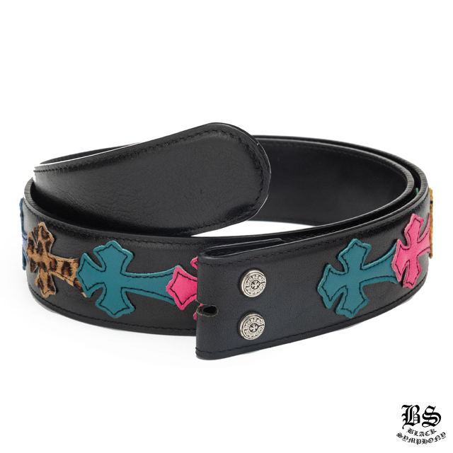 クロムハーツ プレーン レザー 1.5 ベルト ホースシュー リベット（バックルなし）