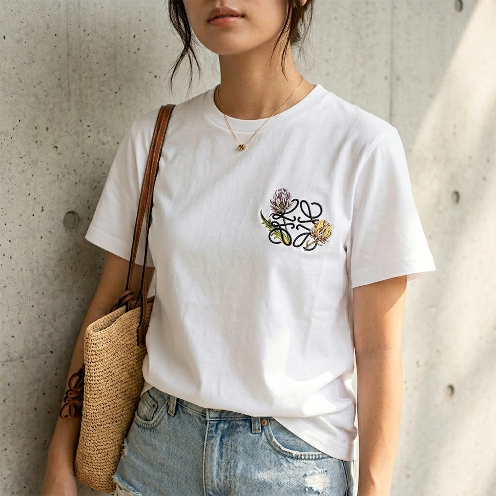 LOEWE ロエベ レギュラーフィットTシャツ パウラズ イビザ Regular fit T-shirt in cotton Paula's Ibiza レディース