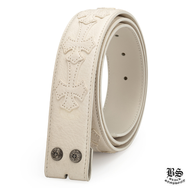 クロムハーツ プレーン レザー 1.5 ベルト ホースシュー リベット（バックルなし）