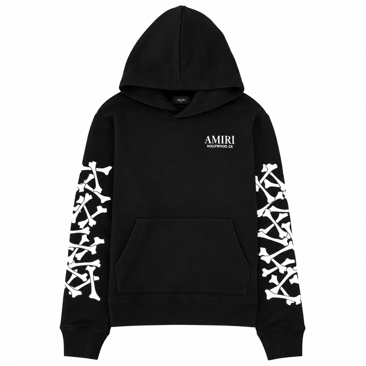 Amiri アミリ ロゴ Bone stacked フーディー パーカー 黒 関送込