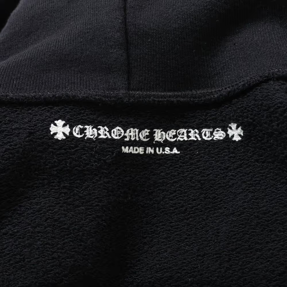 クロムハーツ マッティボーイ パーカー コットン ブラック×ピンク アーチロゴ