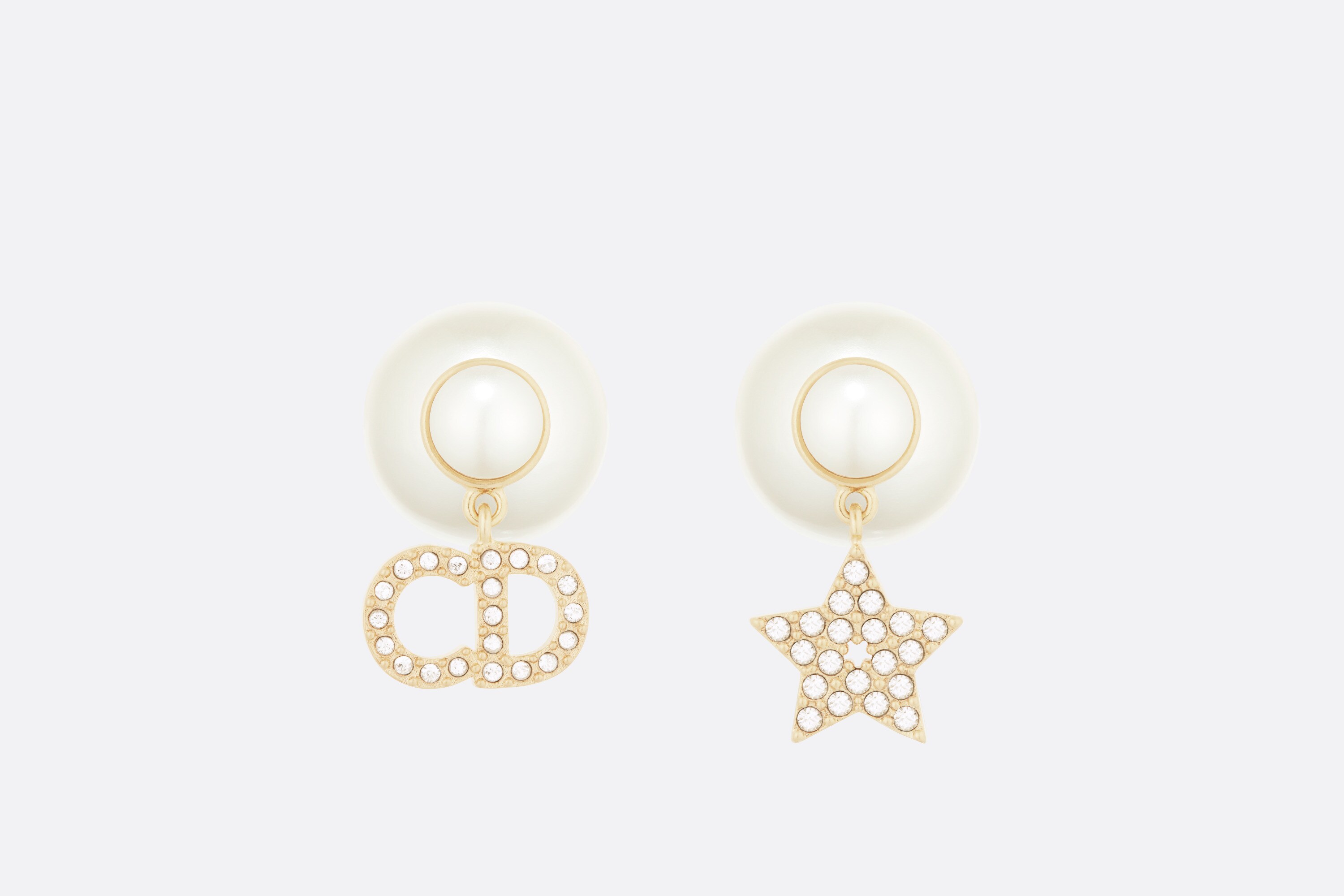 【国内発送/直営店】DIOR TRIBALES ピアス メタル・レジンパール・クリスタル