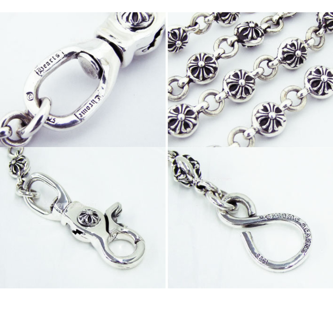 【CHROME HEARTS/クロムハーツ】 クロスボール ウォレットチェーン #2 1クリップ ロング