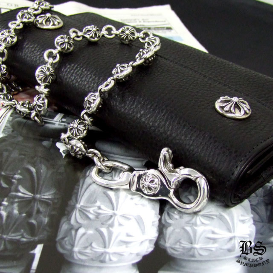 【CHROME HEARTS/クロムハーツ】クロスボール ウォレットチェーン #2 2クリップ ロング