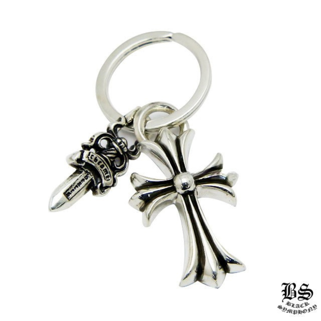 chrome heart クロムハーツ スモールCHクロス キーリング with ダガー
