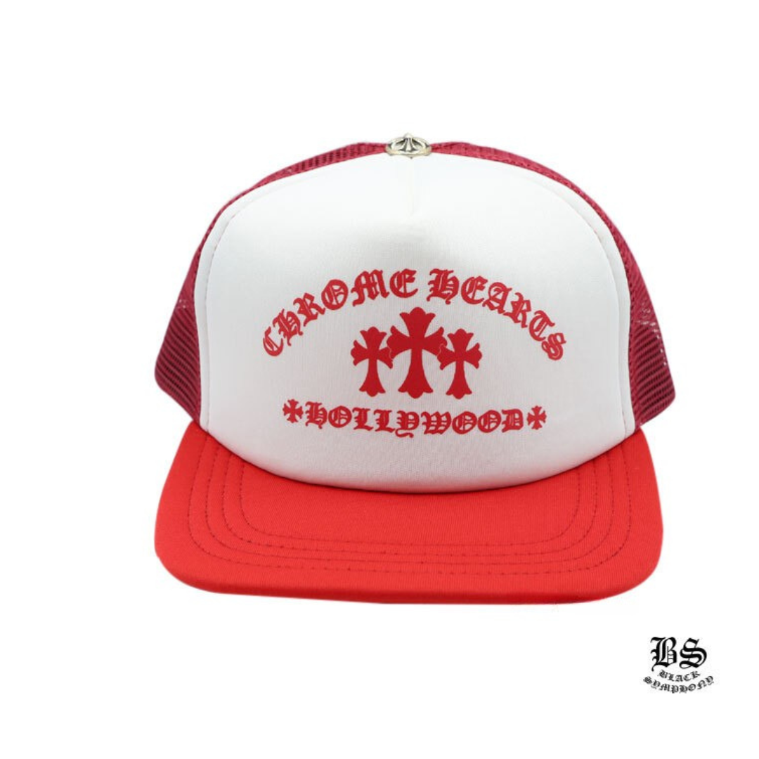 Chrome Hearts　クロムハーツ トラッカーキャップ キング タコ レッド