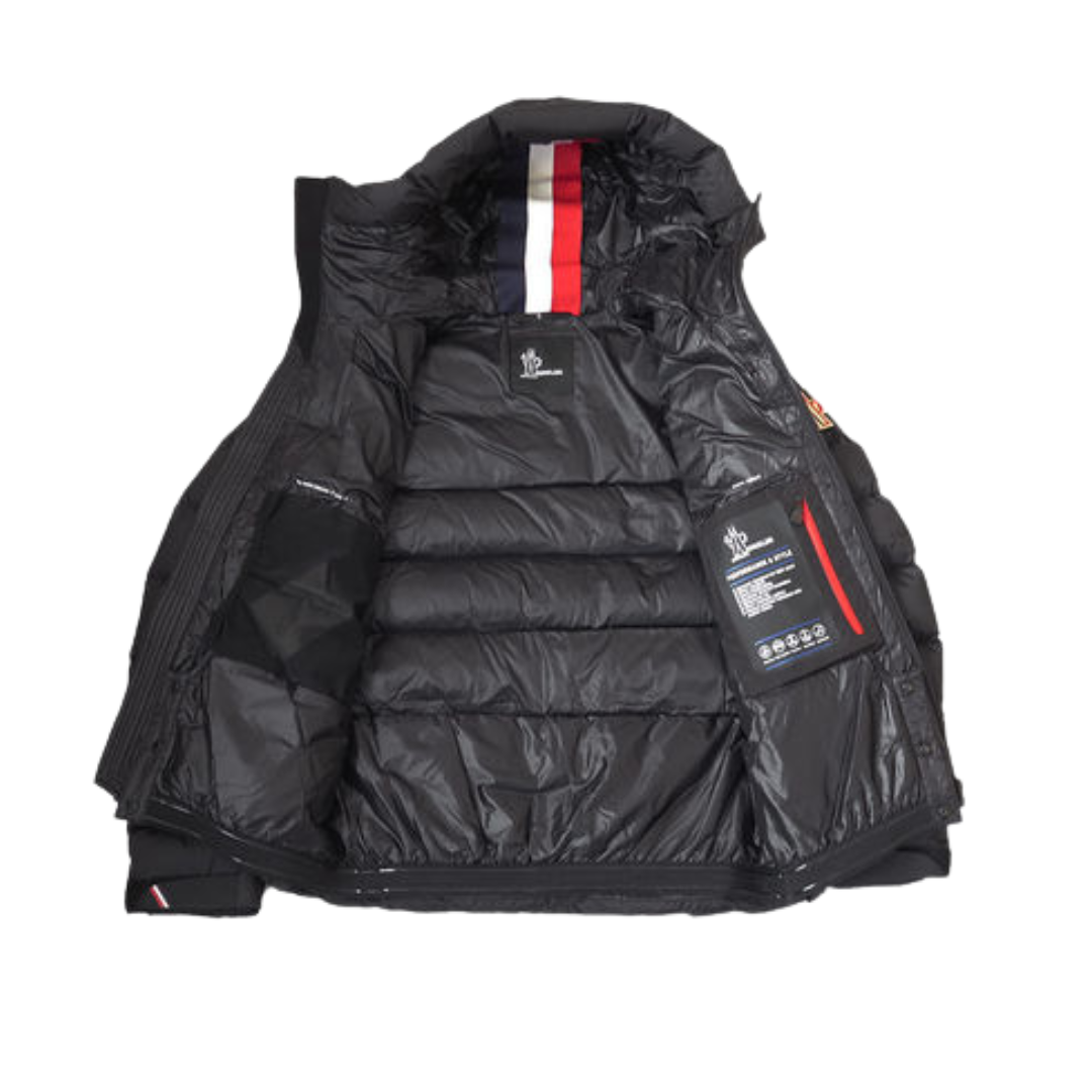 [Copy]MONTCLA モンクレール防水ナイロン  スタンド カラーロゴ フーディー フルジップ ダウン ジャケット