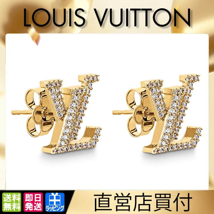 【国内発送/直営店】M00609 ブックル ドレイユ・LVアイコニック ストラス ピアス Gold (ゴールド)