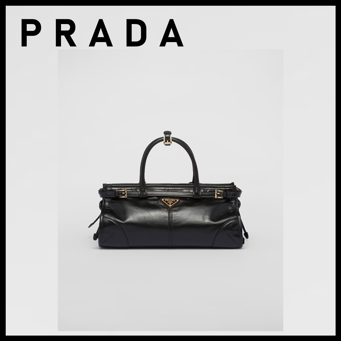 【PRADA】 ミディアム レザー ハンドバッグ