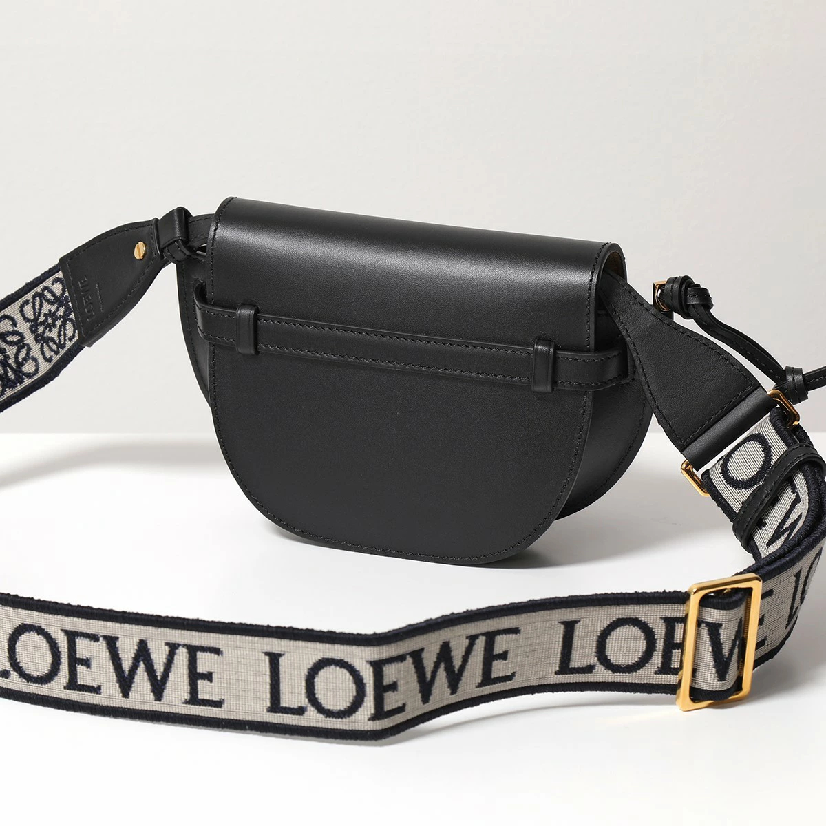 LOEWE ロエベ ショルダーバッグ GATE DUAL MINI A650N46X13 レディース ゲート デュアルバッグ ミニ クロスボディ レザー ジャガード 1100/BLACK