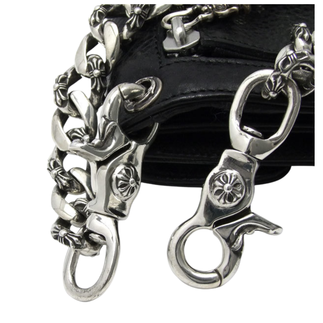 【CHROME HEARTS/クロムハーツ】 ファンシーウォレットチェーン クロス ショート 2クリップ