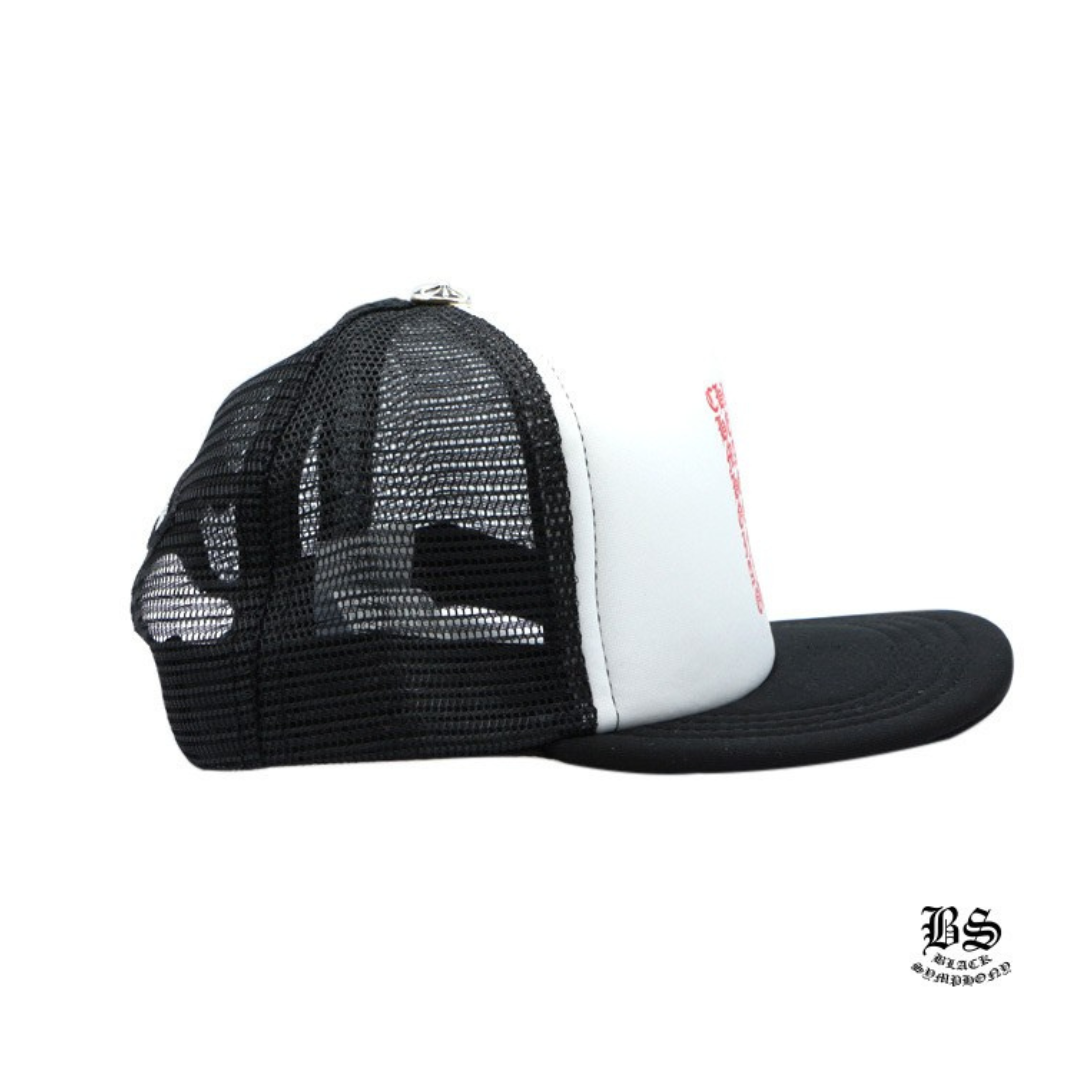 Chrome Hearts　クロムハーツ トラッカーキャップ キングタコ CHスクロール ブラックホワイト