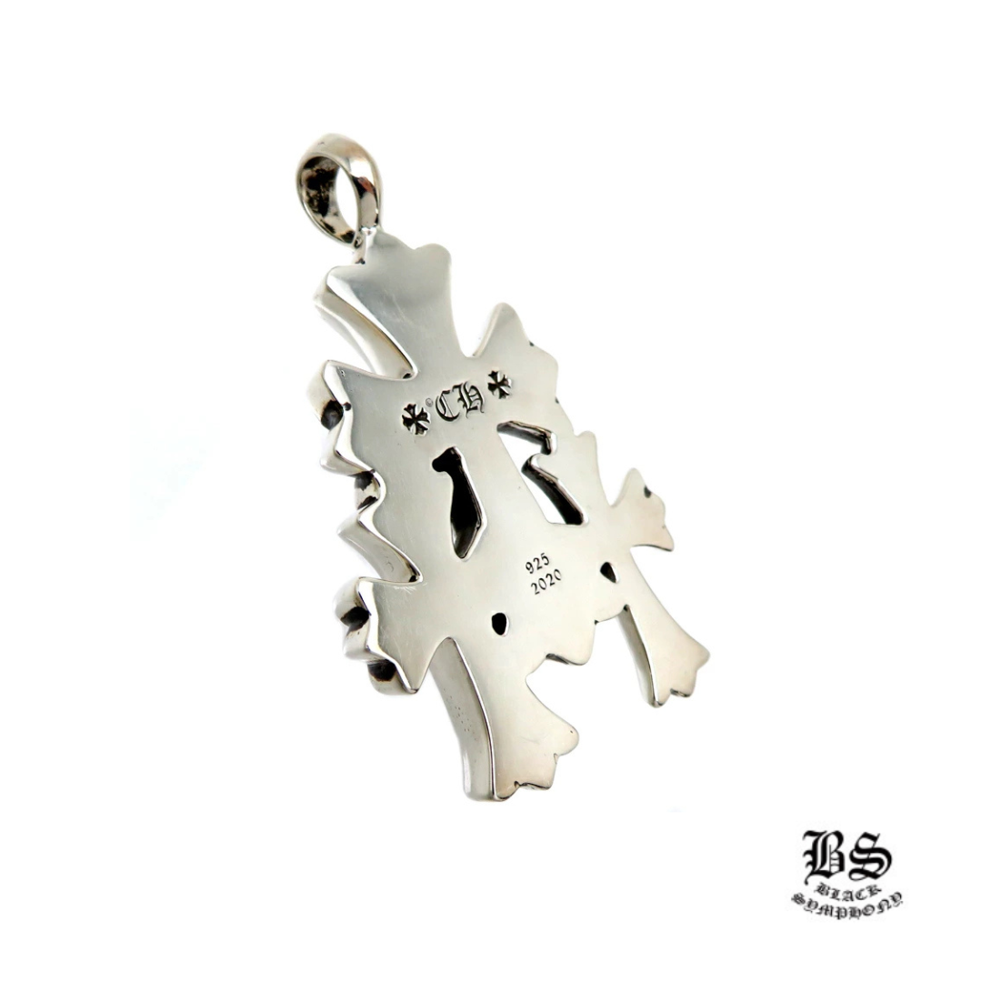【CHROME HEARTS/クロムハーツ】クロムハーツ SV925 トリプル CH クロス メンズ ペンダントトップ シルバー925 DH83666