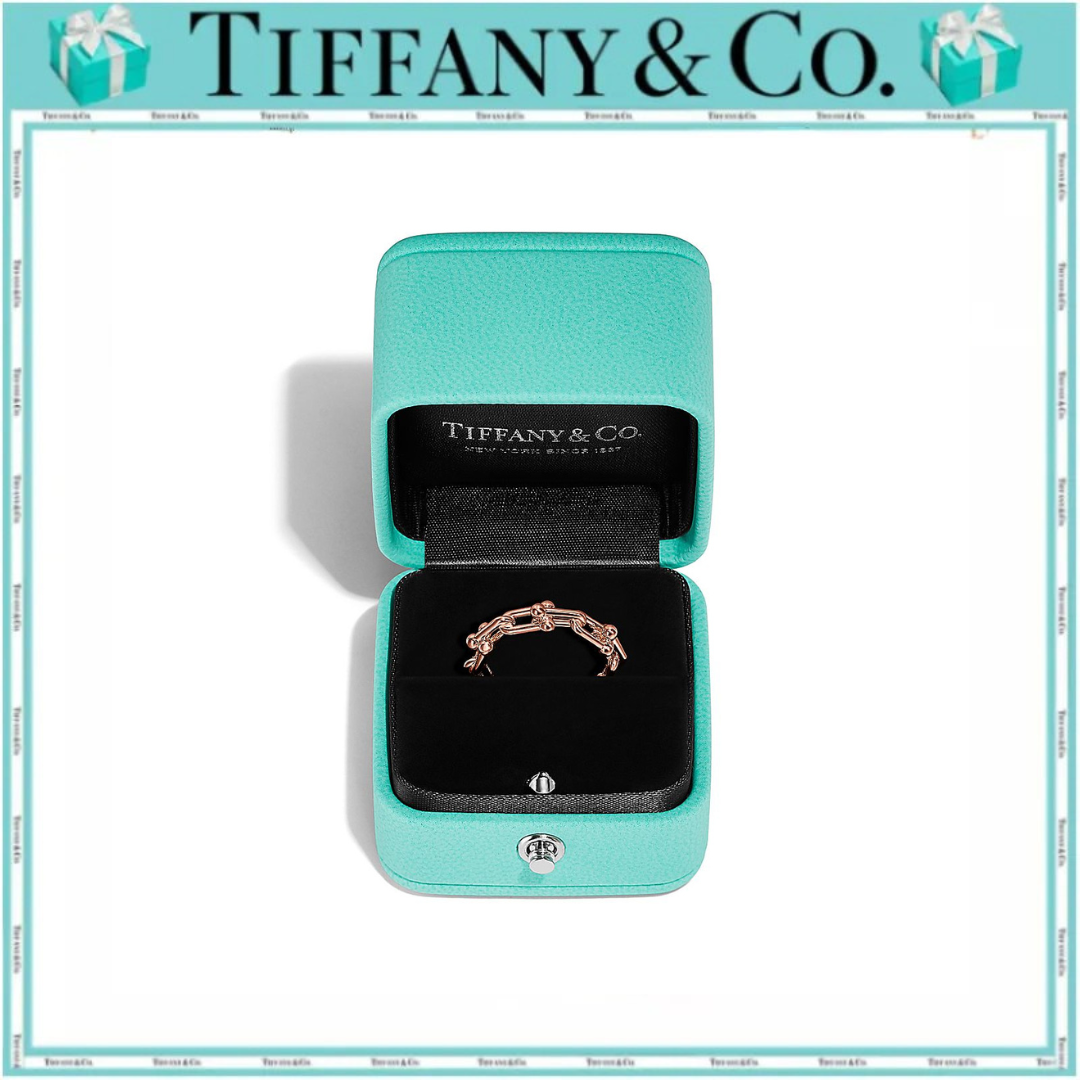 ティファニー ハードウェア マイクロ リンク リング ローズゴールド