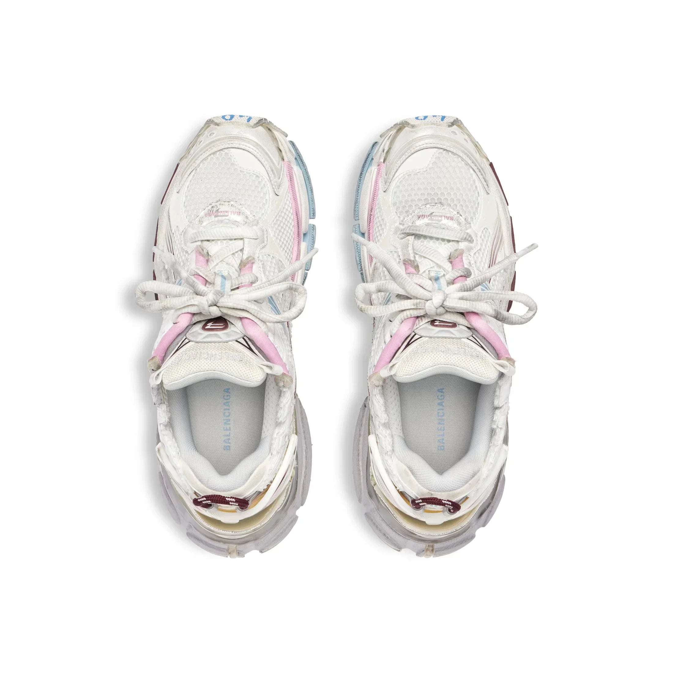 BALENCIAGA 【バレンシアガ】ホワイト/ブラウン/ブルー/ピンク/グレー の メンズ RUNNER GRADIENT スニーカー