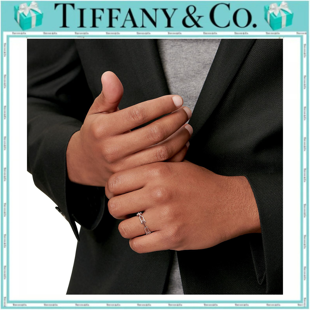 ティファニー ハードウェア マイクロ リンク リング ローズゴールド