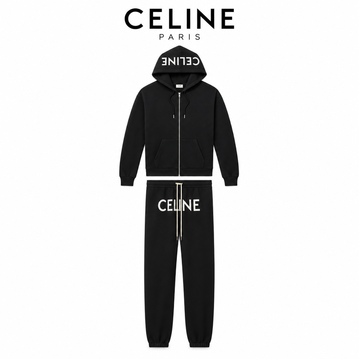 CELINE セリーヌ 21SS フードセットアップ パーカー スウェットパンツ 