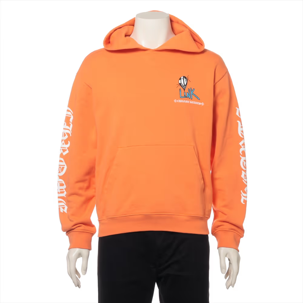 クロムハーツ パーカー コットン サイズM オレンジ PPO LINK BUILD