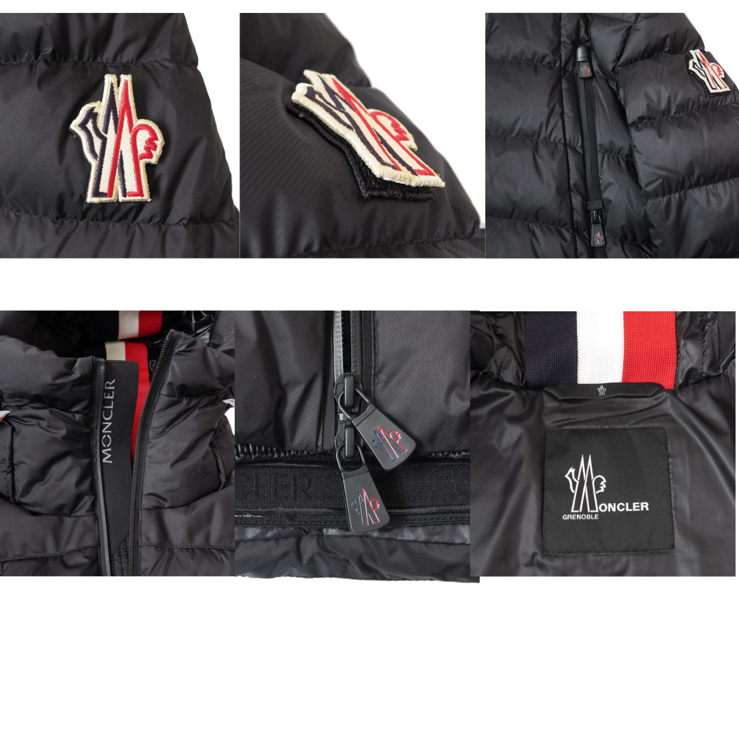 [Copy]MONTCLA モンクレール防水ナイロン  スタンド カラーロゴ フーディー フルジップ ダウン ジャケット