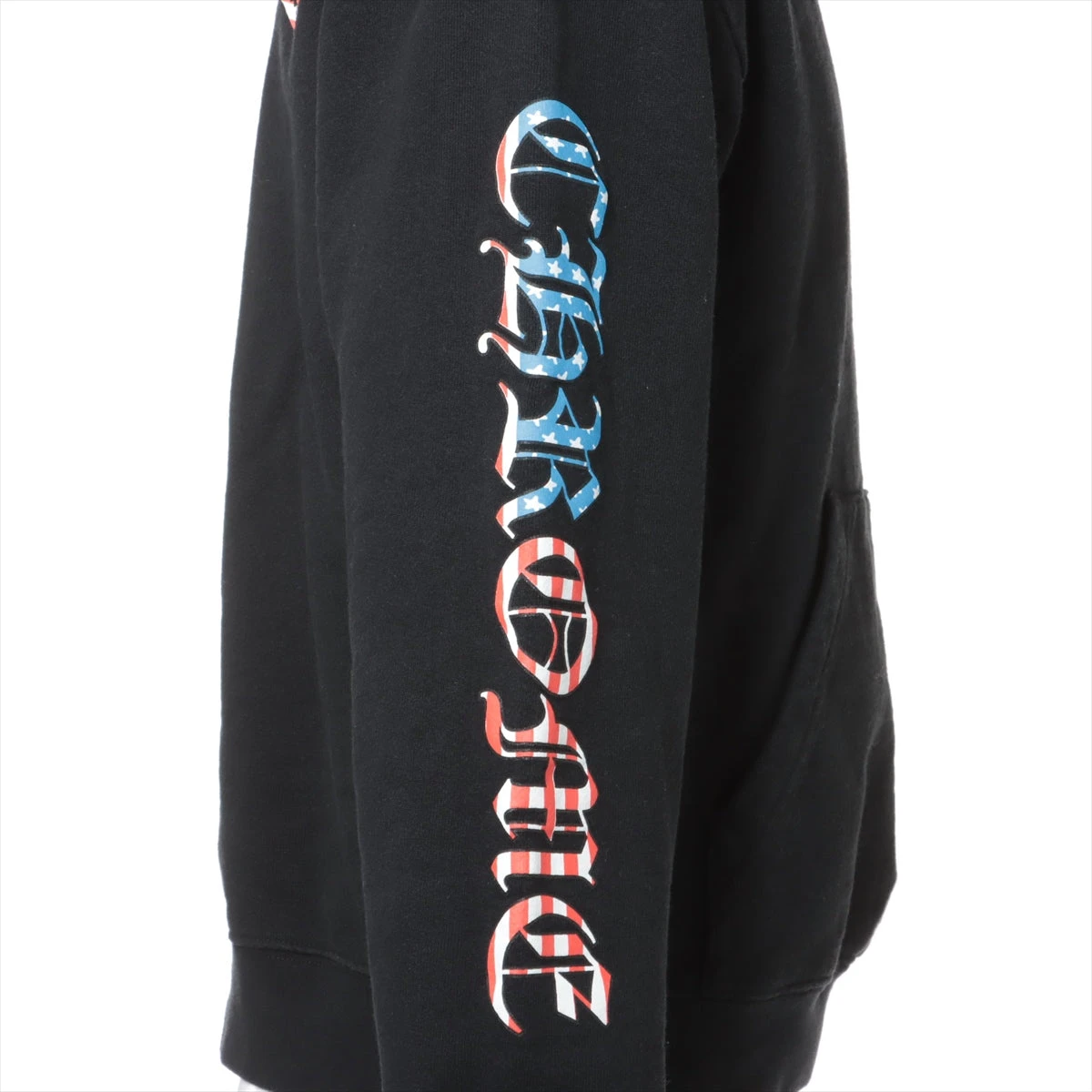クロムハーツ マッティボーイ パーカー コットン ブラック 星条旗プリント