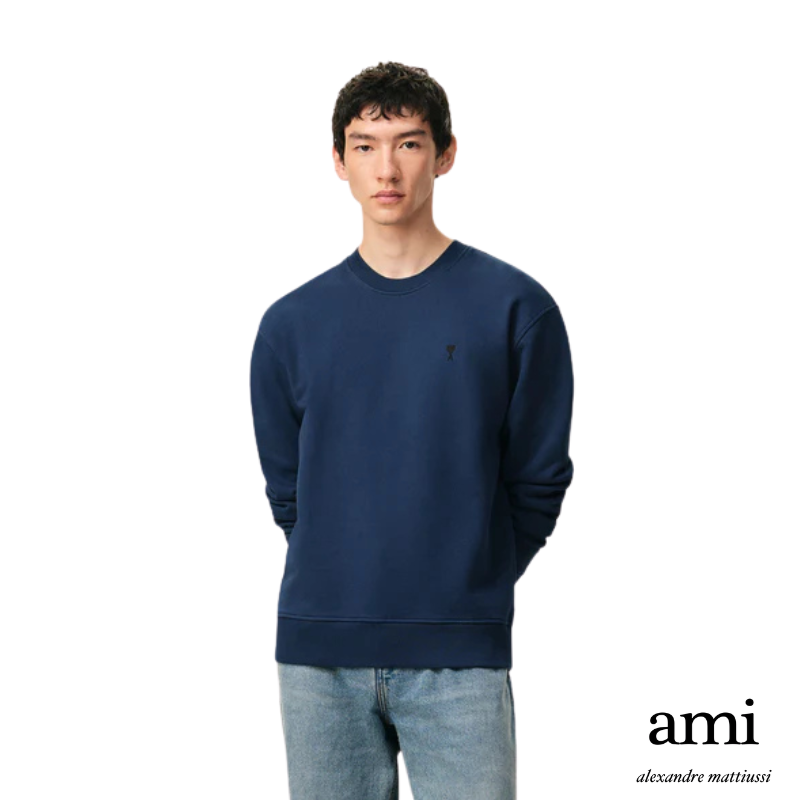 Ami paris ブルー コットン Ami De Coeur スウェットシャツ