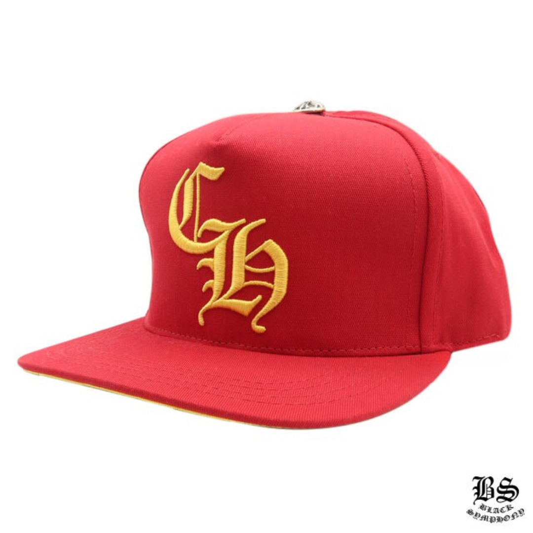 Chrome Heartsクロムハーツ ベースボールキャップ 5パネル CH レッド