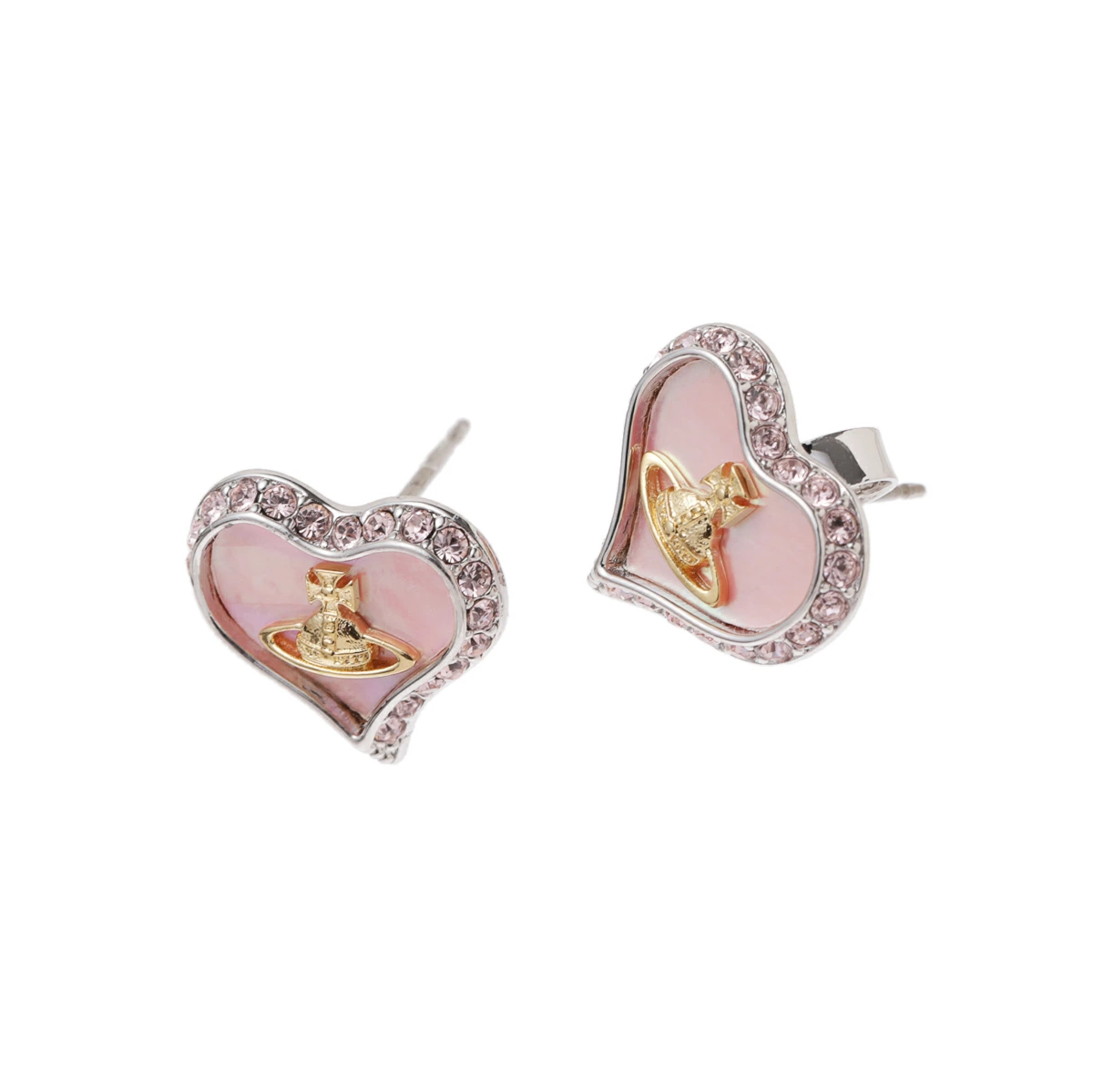 Vivienne Westwood(ヴィヴィアンウエストウッド)【新品】ヴィヴィアンウエストウッド オーブ ハート ジェルピアス ピンク