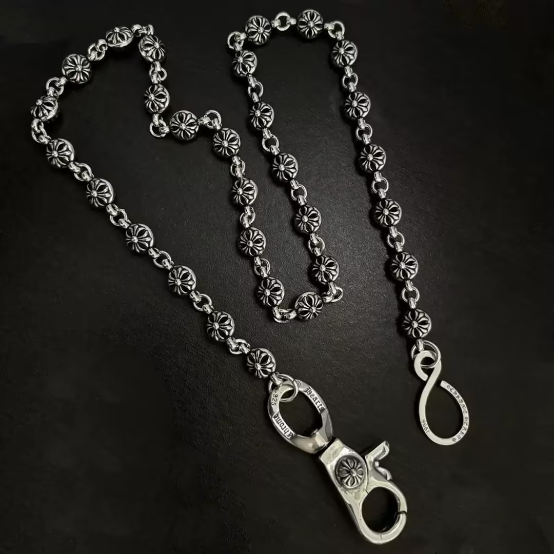 【CHROME HEARTS/クロムハーツ】 クロスボール ウォレットチェーン #2 7クリップ ロング