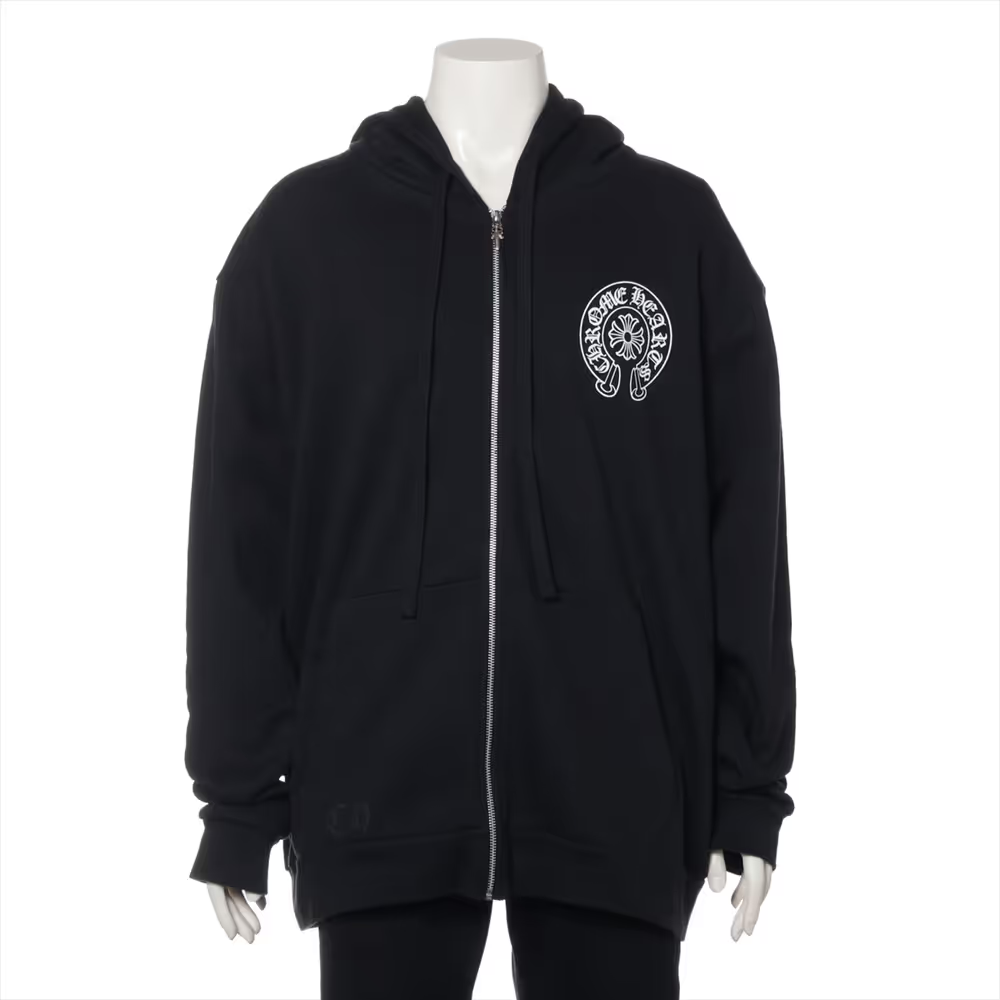 クロムハーツ パーカー コットン  ブラック ホースシュー マイアミ限定