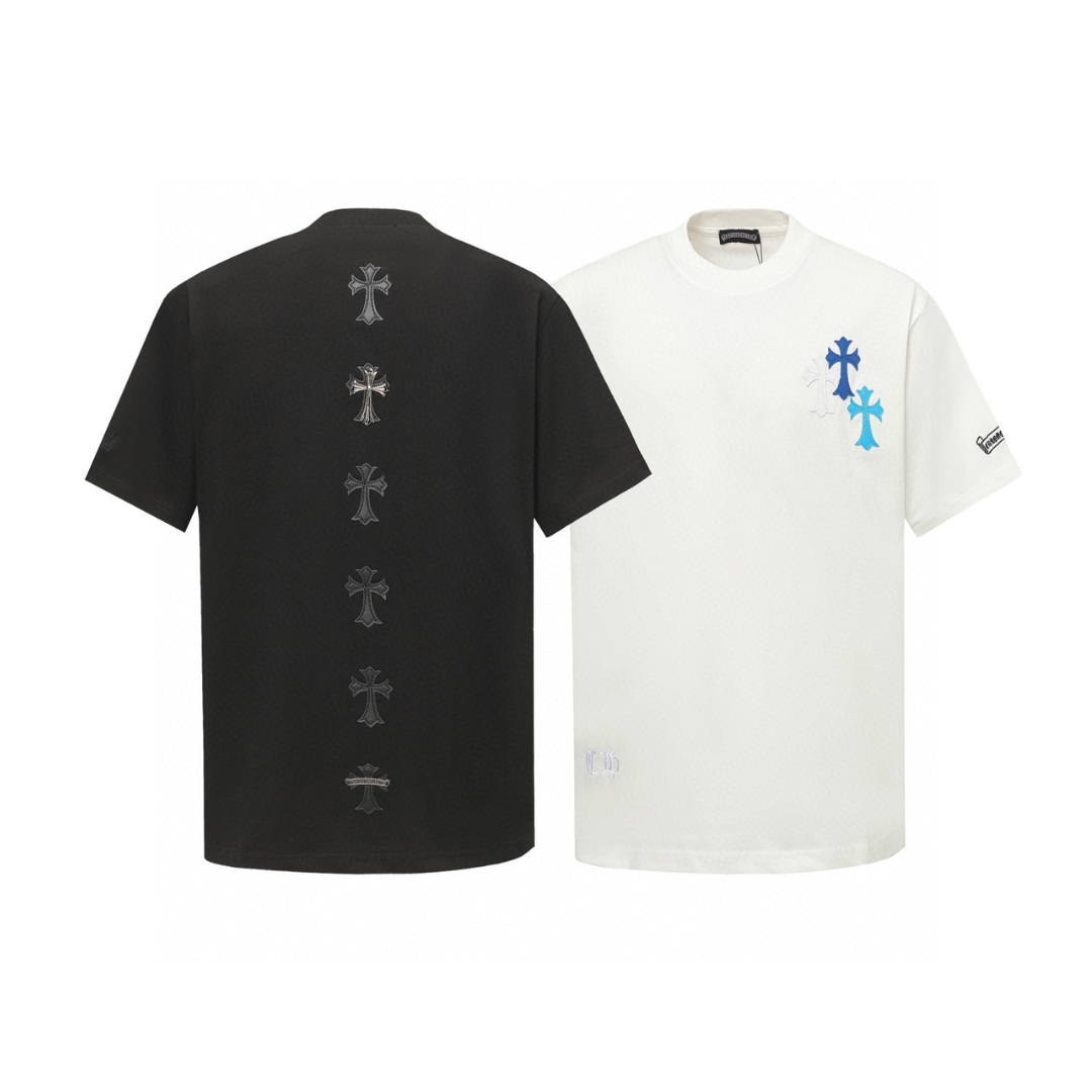クロムハーツChrome Heart  Tシャツ黒&白  綿100%  zh0125