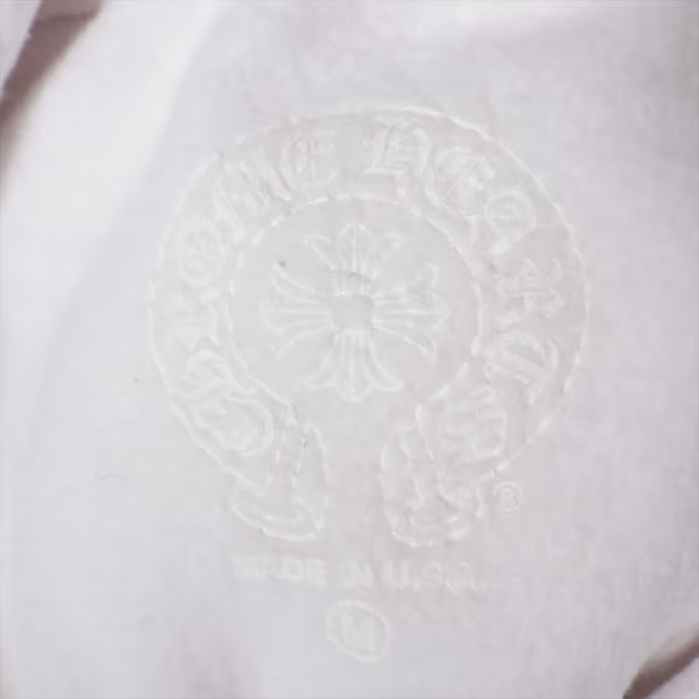 クロムハーツ パーカー コットン  ホワイト 袖ロゴ プリント