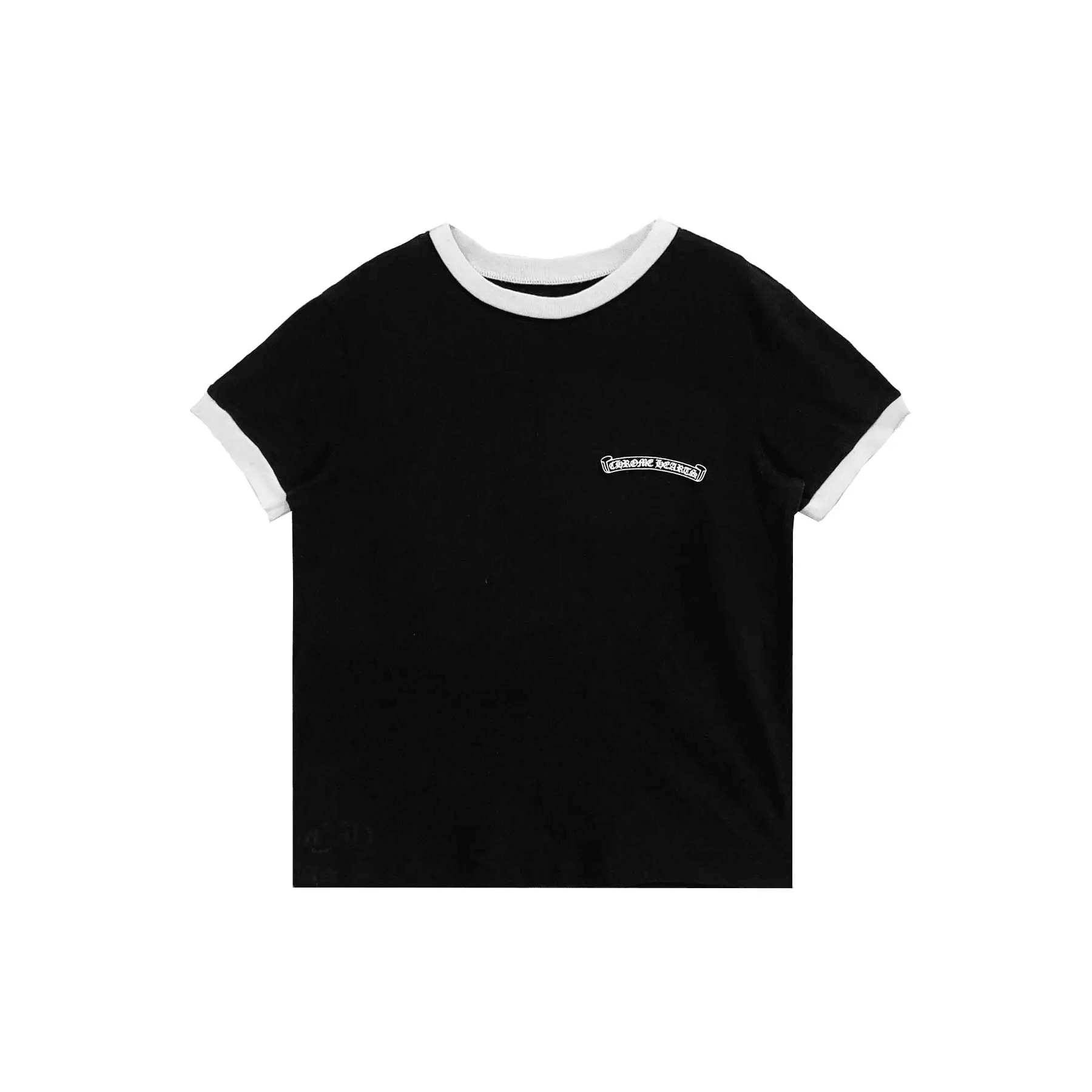 クロムハーツ ブラック レディース リンガーTシャツ 胸元ロゴ