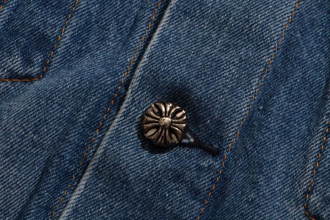 【Chrome Hearts】クロムハーツ リーバイス 70506 クロスパッチ フローラルボタン デニムジャケット メンズ