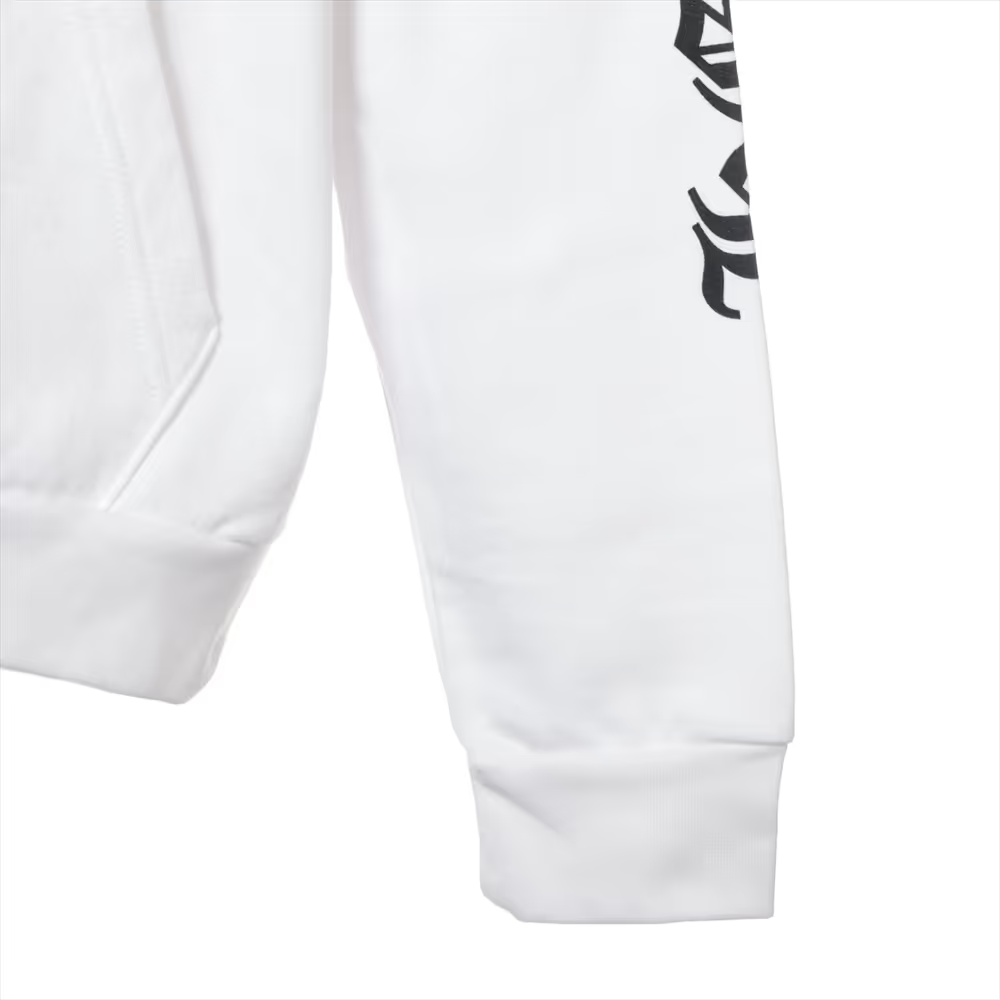 クロムハーツ パーカー コットン  ホワイト 袖ロゴ プリント