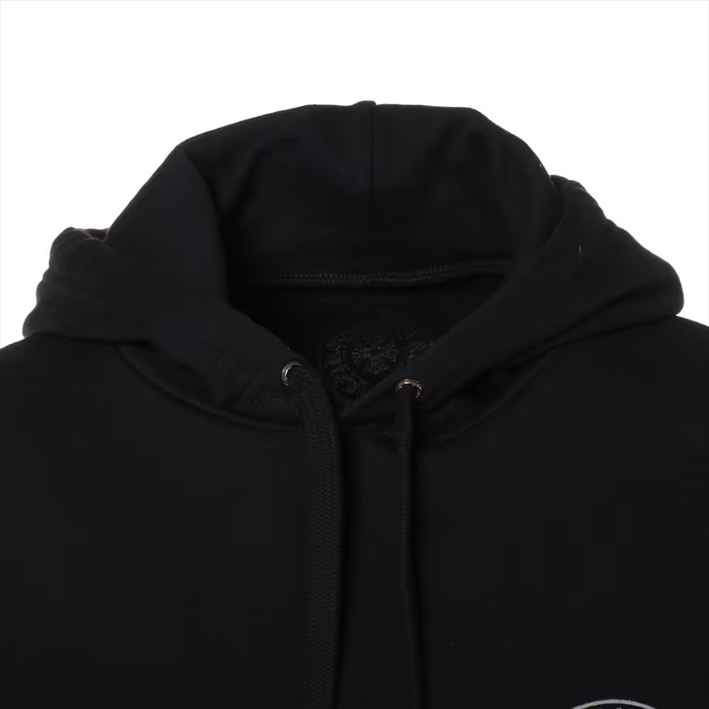 クロムハーツ ホースシュー パーカー コットン  ブラック×シルバー オンライン限定